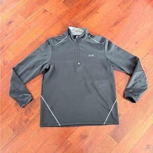 Calvin Klein Men's Black Performance Quarter Zip Pullover